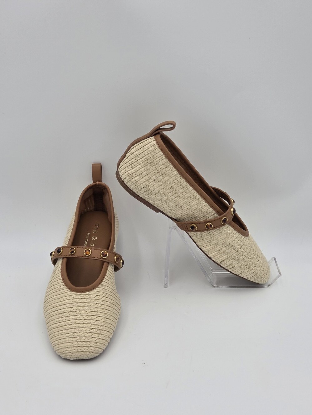 rag & bone Spire Straw Mary Jane ballerina flats